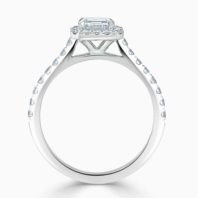 Platinum Asscher Cut Classic Wedfit Halo Engagement Ring