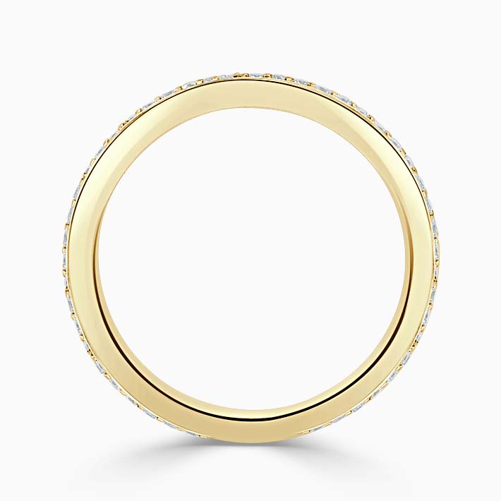 18ct Yellow Gold 2.00mm Round Brilliant Pavé Set Three Quarter Eternity Ring