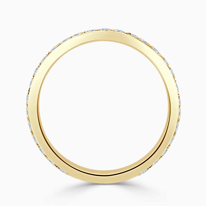 18ct Yellow Gold 2.75mm Round Brilliant Pavé Set Three Quarter Eternity Ring