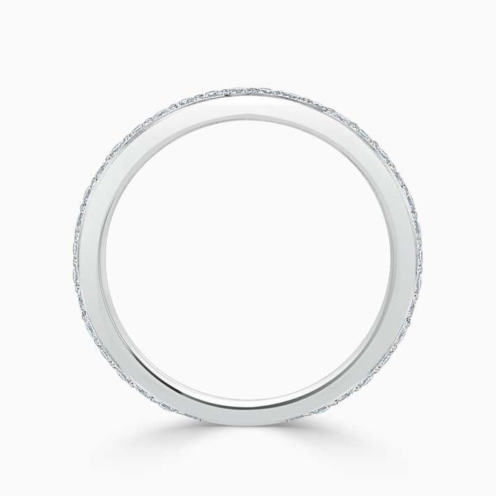 Platinum 2.25mm Round Brilliant Pavé Set Three Quarter Eternity Ring