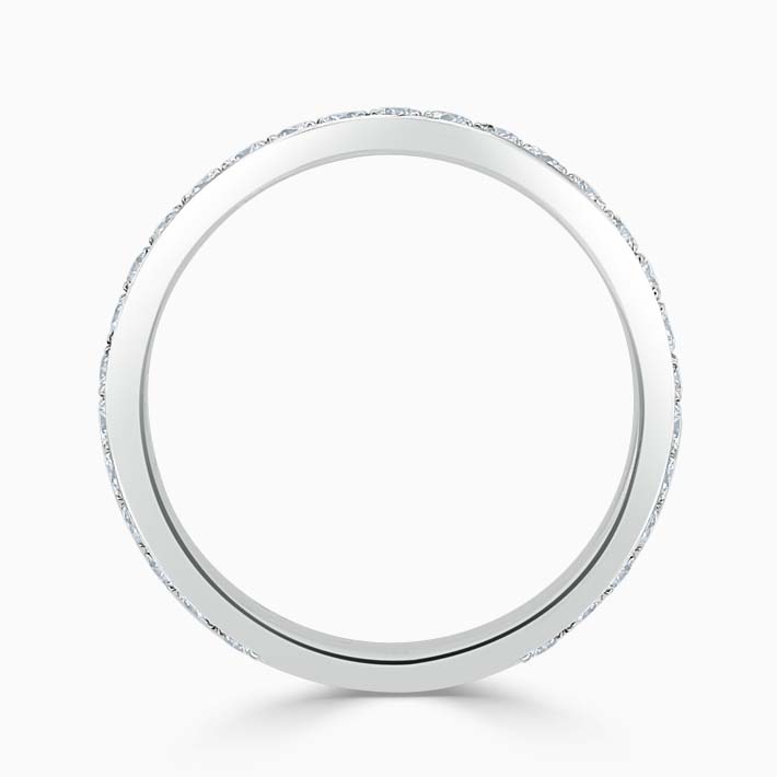 Platinum 2.75mm Round Brilliant Pavé Set Three Quarter Eternity Ring