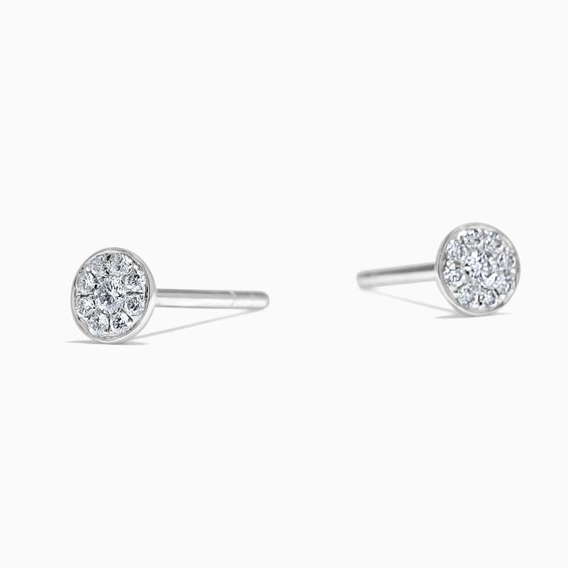 18ct White Gold Small Round Clusters