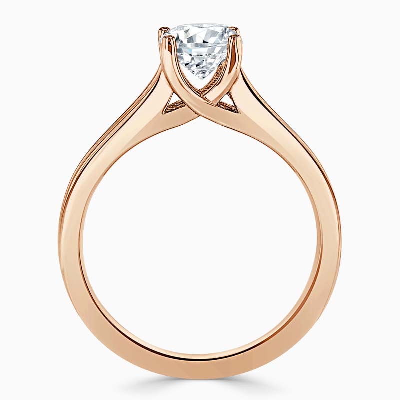 18ct Rose Gold Asscher Cut Split Shoulder Engagement Ring