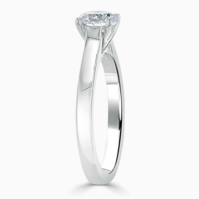 18ct White Gold Cushion Cut Openset Engagement Ring