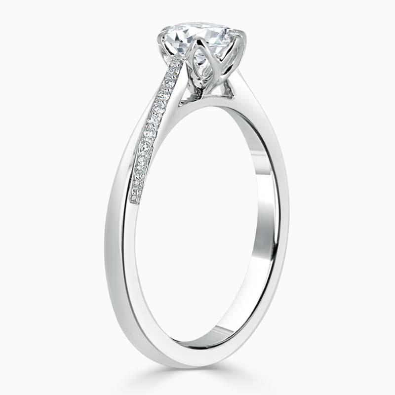 Platinum Cushion Cut Vortex Engagement Ring