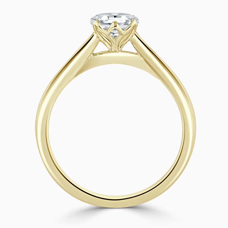 18ct Yellow Gold Oval Shape Lotus Engagement Ring
