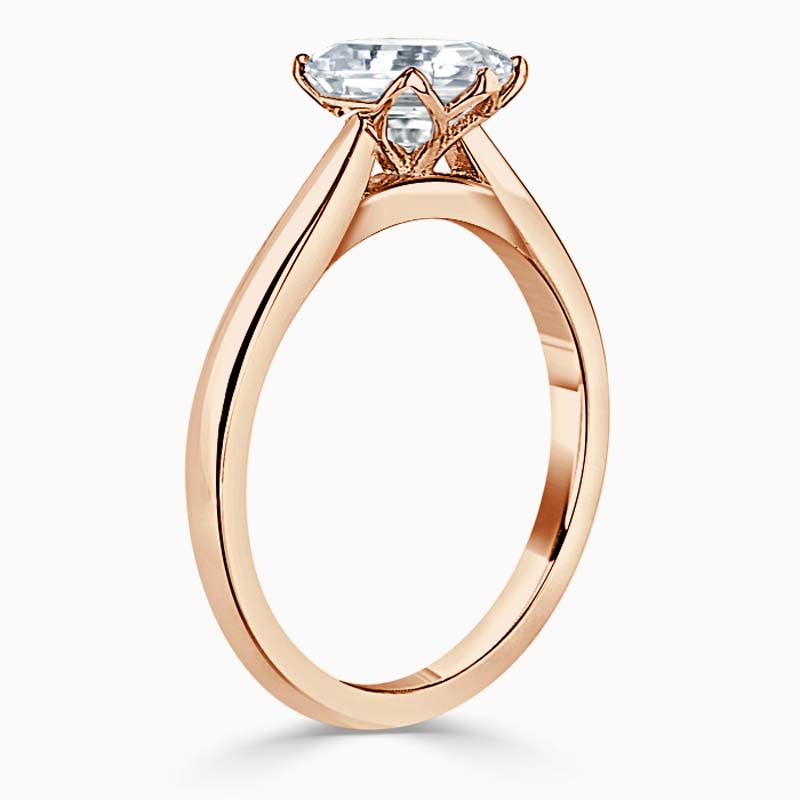 18ct Rose Gold Pear Shape Lotus Engagement Ring
