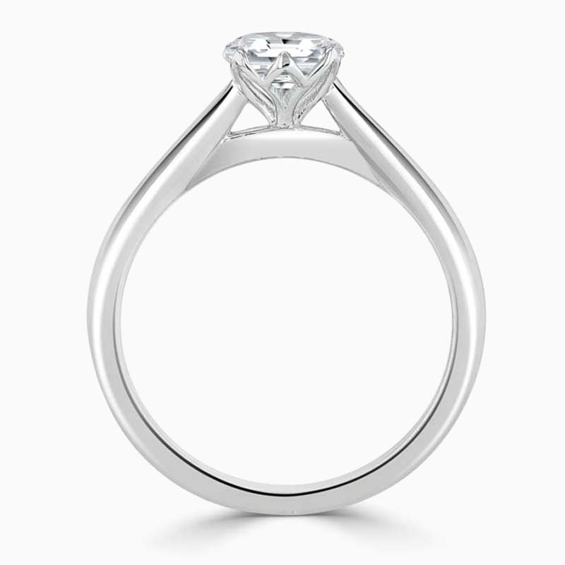 18ct White Gold Pear Shape Lotus Engagement Ring