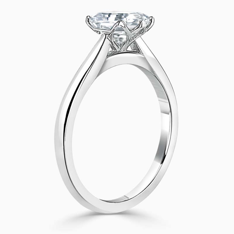 Platinum Pear Shape Lotus Engagement Ring