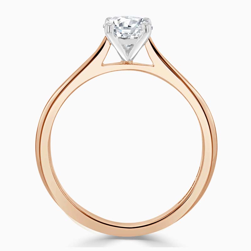 18ct Rose Gold Radiant Cut Classic Wedfit Engagement Ring