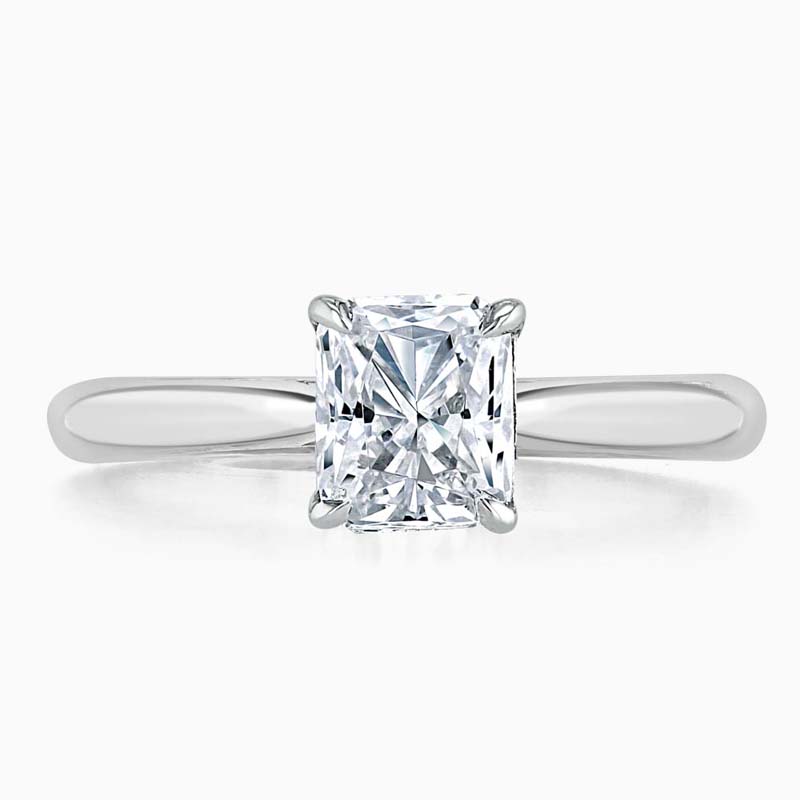 Platinum Radiant Cut Classic Wedfit Engagement Ring