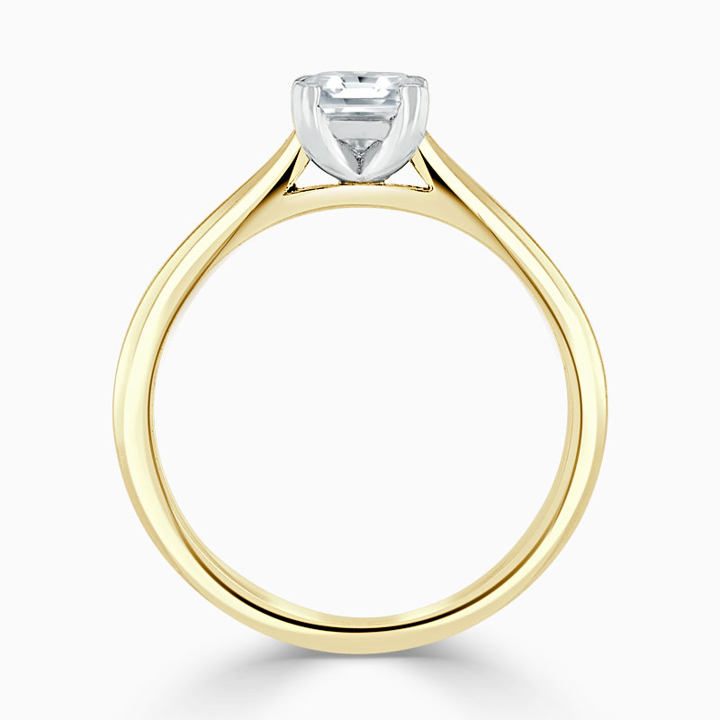 18ct Yellow Gold Asscher Cut Classic Wedfit Engagement Ring