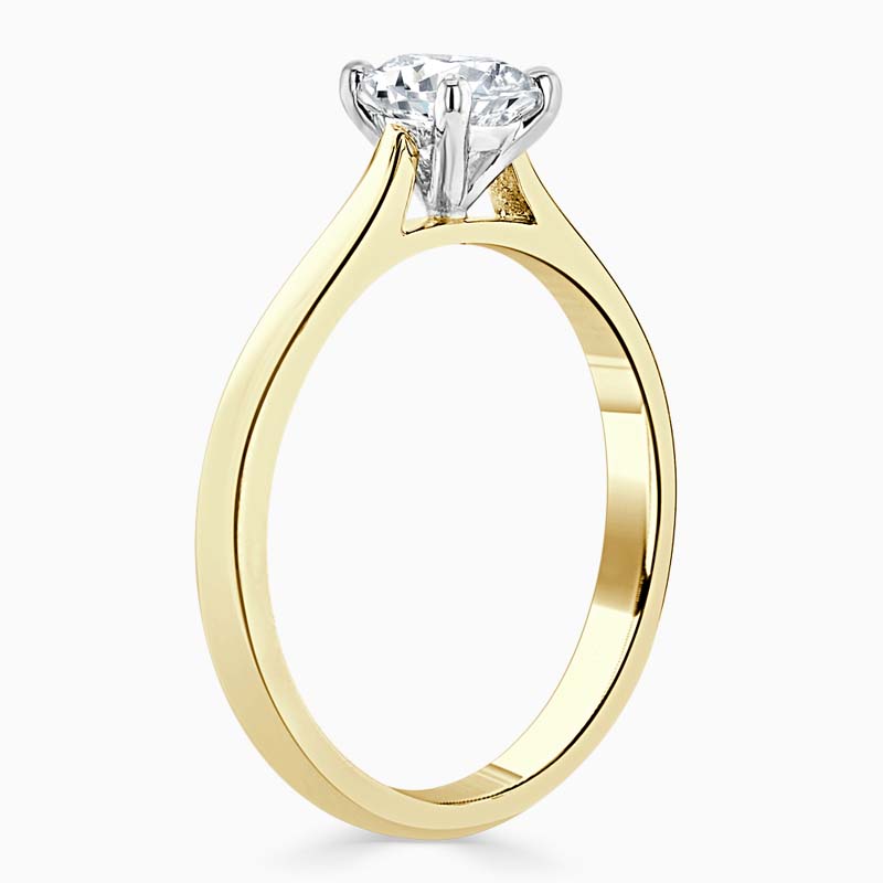 18ct Yellow Gold Cushion Cut Classic Wedfit Engagement Ring