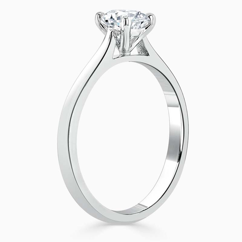 Platinum Cushion Cut Classic Wedfit Engagement Ring
