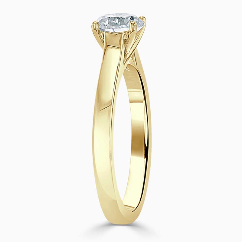 18ct Yellow Gold Cushion Cut Openset Engagement Ring