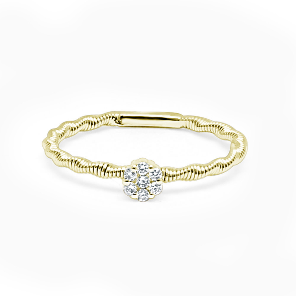 18ct Yellow Gold Florence Entwined Diamond Ring