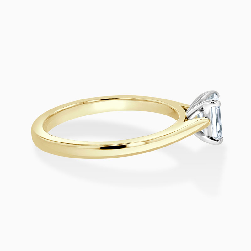18ct Yellow Gold Crisscut Classic Wedfit Engagement Ring with Crisscut, 0.78ct, G Colour, VS1 Clarity - GIA