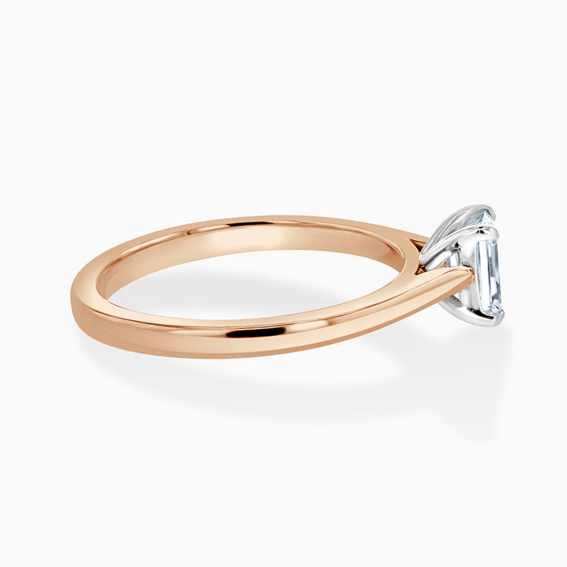 18ct Rose Gold Crisscut Classic Wedfit Engagement Ring with Crisscut, 0.59ct, G Colour, VVS2 Clarity - GIA