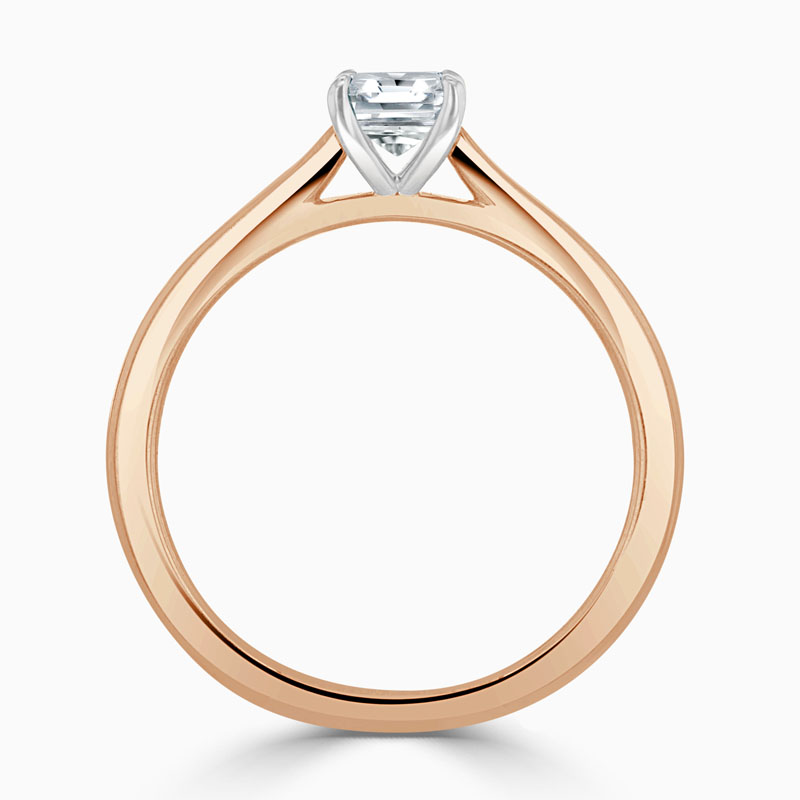 18ct Rose Gold Crisscut Classic Wedfit Engagement Ring with Crisscut, 0.59ct, G Colour, VVS2 Clarity - GIA