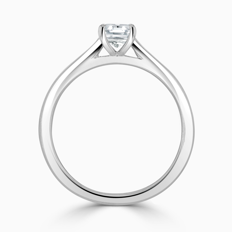 Platinum Crisscut Classic Wedfit Engagement Ring with Crisscut, 0.72ct, E Colour, VVS1 Clarity - GIA