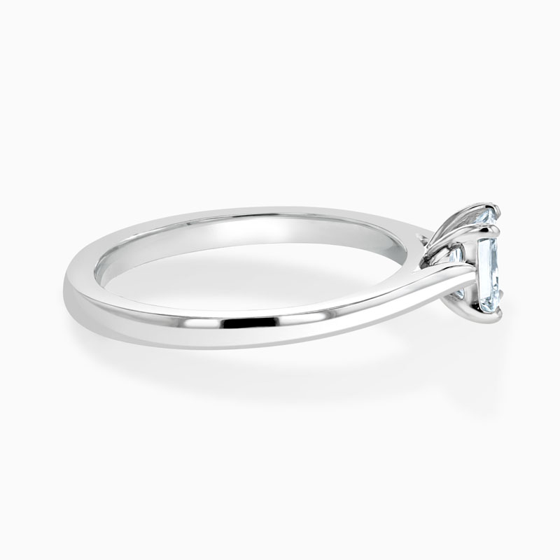 Platinum Crisscut Classic Wedfit Engagement Ring with Crisscut, 0.5ct, F Colour, VS1 Clarity - GIA