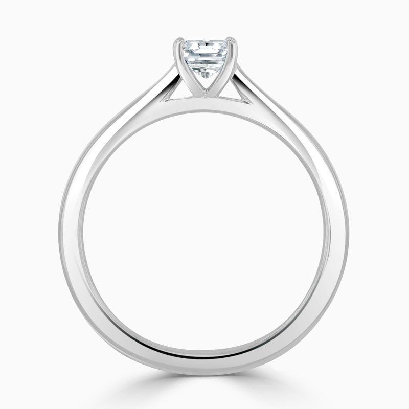 Platinum Crisscut Classic Wedfit Engagement Ring with Crisscut, 0.5ct, F Colour, VS1 Clarity - GIA