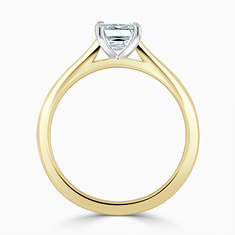 18ct Yellow Gold Crisscut Classic Wedfit Engagement Ring with Crisscut, 1.02ct, E Colour, VVS2 Clarity - GIA