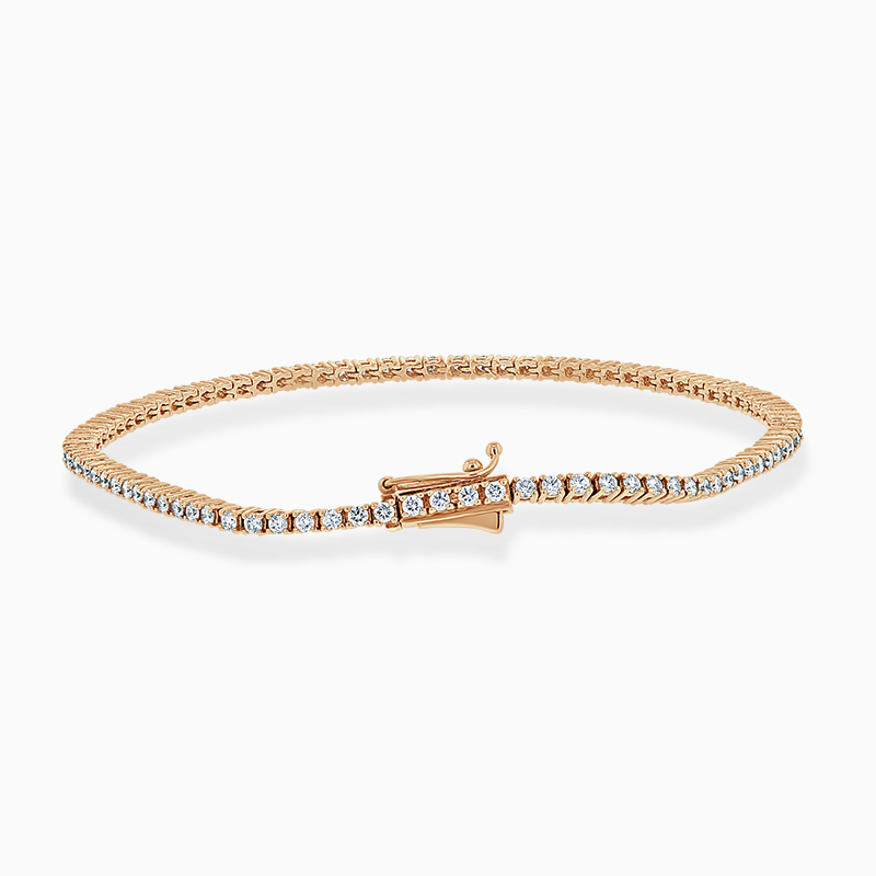18ct Rose Gold Diamond Line Bracelet (1.20ct)