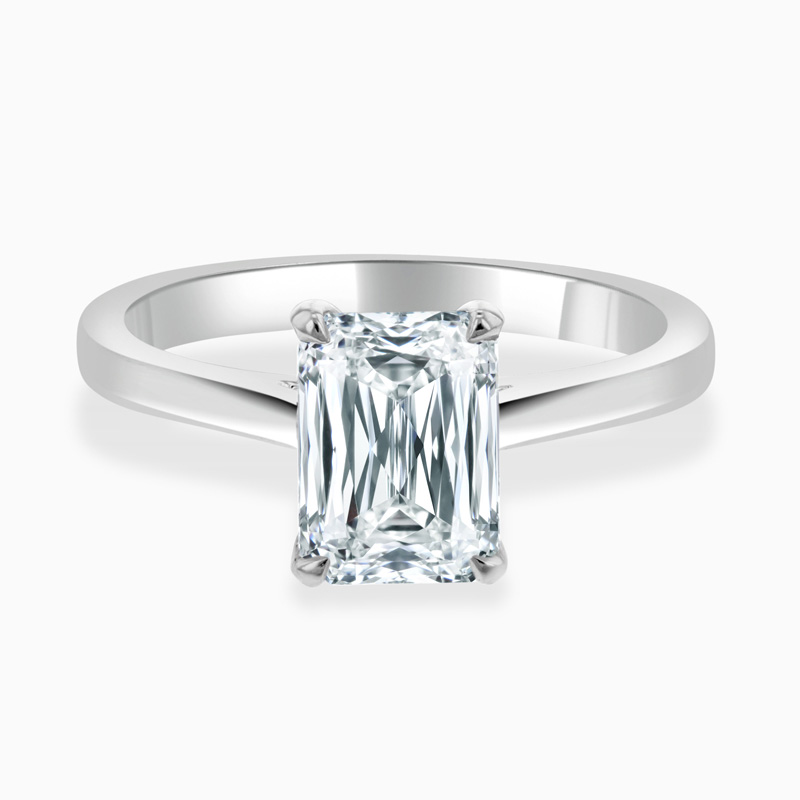 Platinum Crisscut Classic Wedfit Engagement Ring with Crisscut, 2.02ct, G Colour, VVS1 Clarity - GIA
