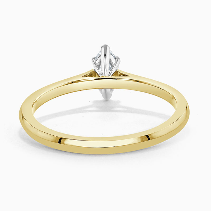 18ct Yellow Gold Marquise Cut Classic Wedfit Engagement Ring with Marquise, 0.24ct, G Colour, SI1 Clarity - GIA