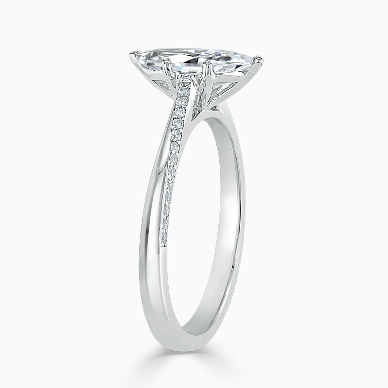 Platinum Marquise Cut Vortex Engagement Ring