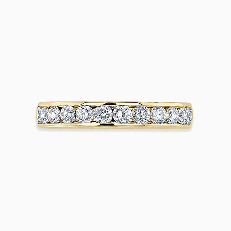 18ct Yellow Gold 3.50mm Round Brilliant Channel Set Full Eternity Ring