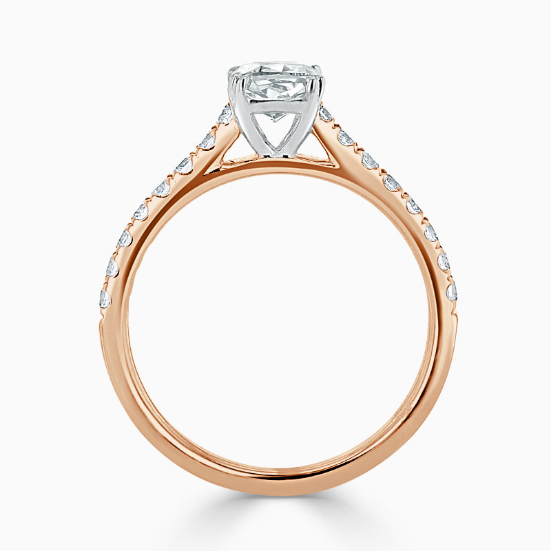 18ct Rose Gold Cushion Cut Classic Wedfit Cutdown Engagement Ring