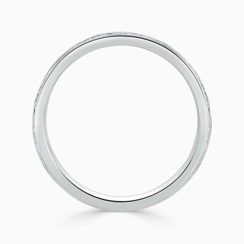 Platinum 2.75mm Round Brilliant Channel Set Half Eternity Ring