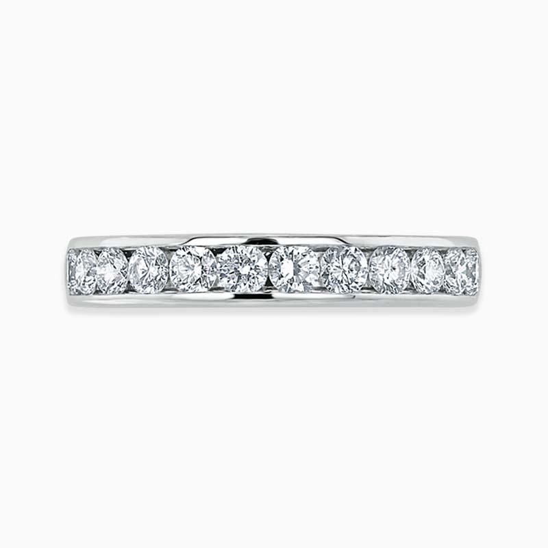 18ct White Gold 3.50mm Round Brilliant Channel Set Full Eternity Ring