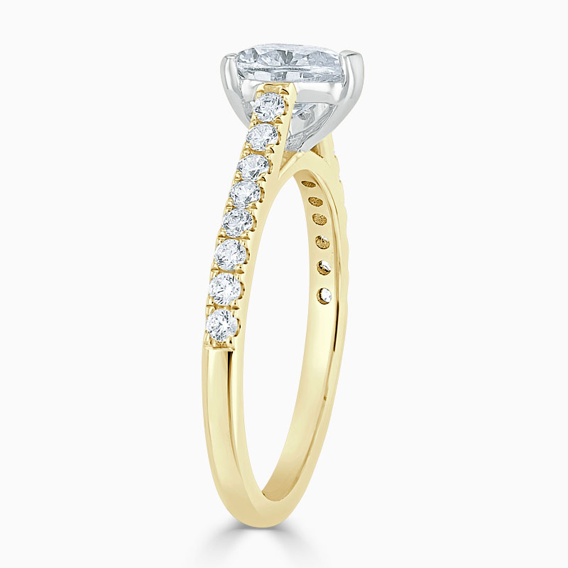 18ct Yellow Gold Heart Shape Classic Wedfit Cutdown Engagement Ring
