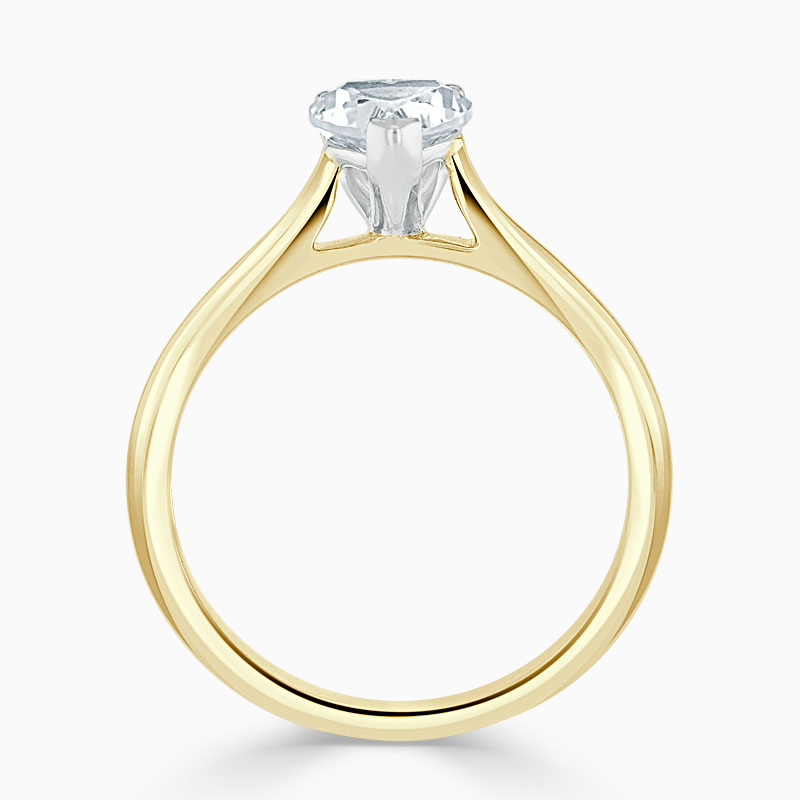 18ct Yellow Gold Heart Shape Classic Wedfit Engagement Ring