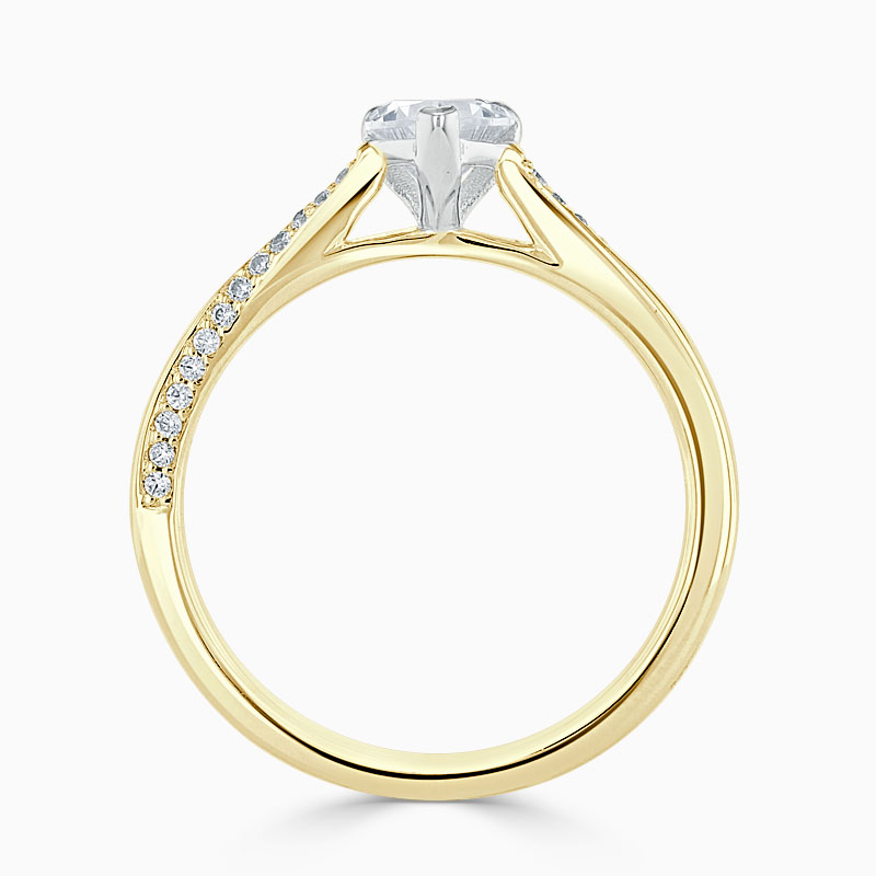 18ct Yellow Gold Heart Shape Vortex Engagement Ring