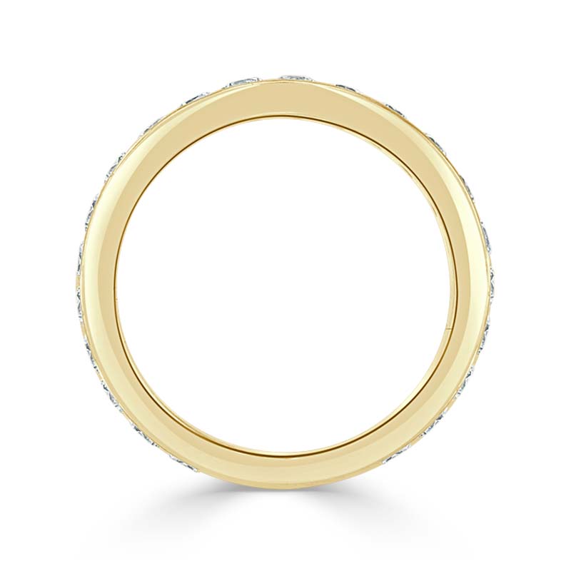 18ct Yellow Gold 3.50mm Round Brilliant Channel Set Full Eternity Ring