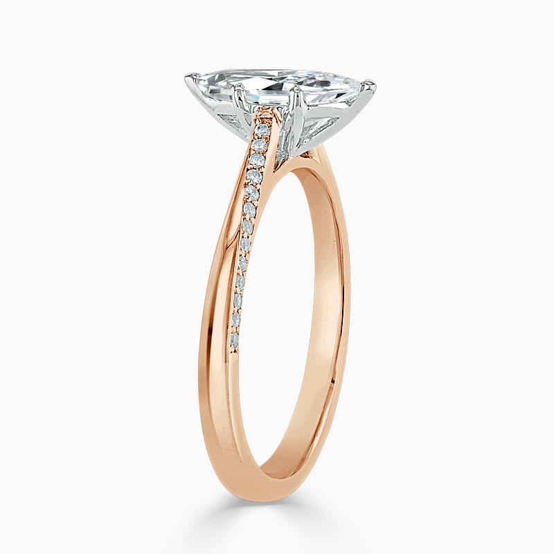 18ct Rose Gold Marquise Cut Vortex Engagement Ring