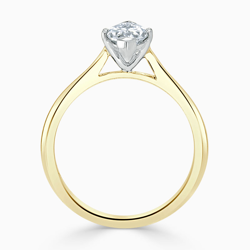 18ct Yellow Gold Marquise Cut Classic Wedfit Engagement Ring