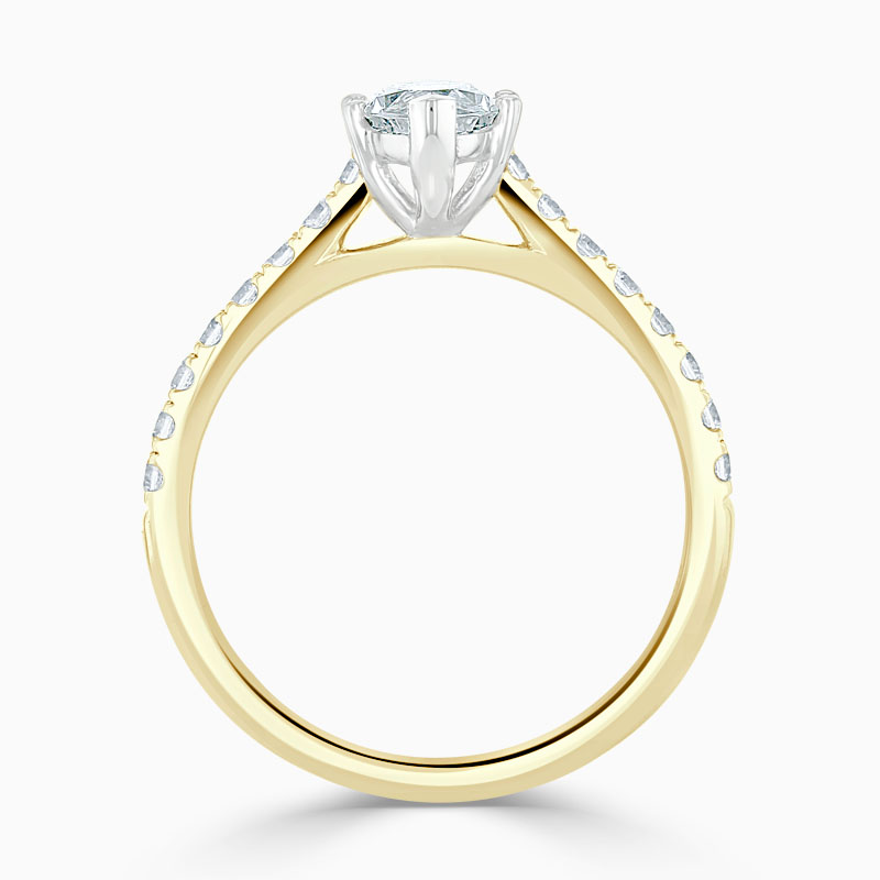 18ct Yellow Gold Marquise Cut Classic Wedfit Cutdown Engagement Ring