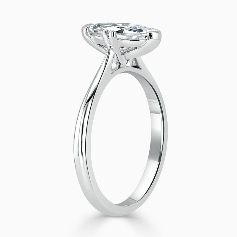18ct White Gold Marquise Cut Classic Wedfit Engagement Ring