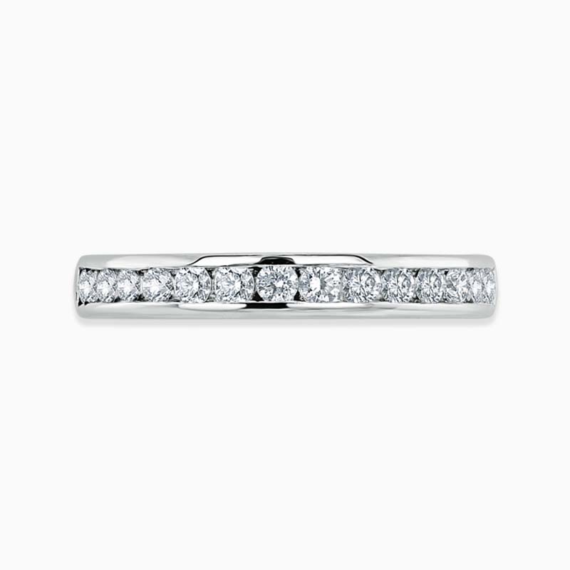18ct White Gold 3.25mm Round Brilliant Channel Set Full Eternity Ring