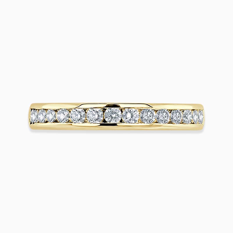 18ct Yellow Gold 3.25mm Round Brilliant Channel Set Half Eternity Ring