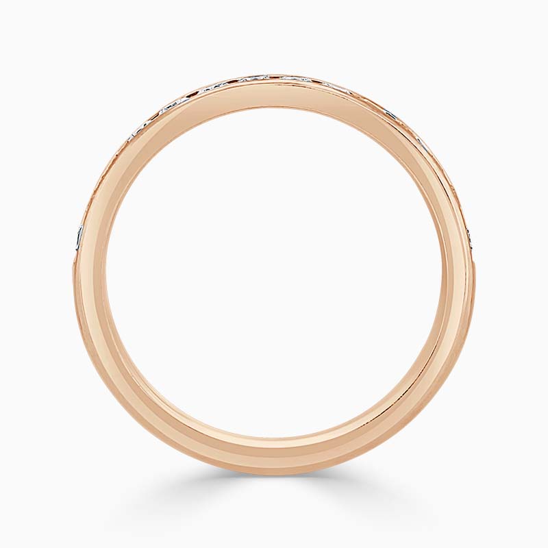 18ct Rose Gold 3.25mm Round Brilliant Channel Set Half Eternity Ring