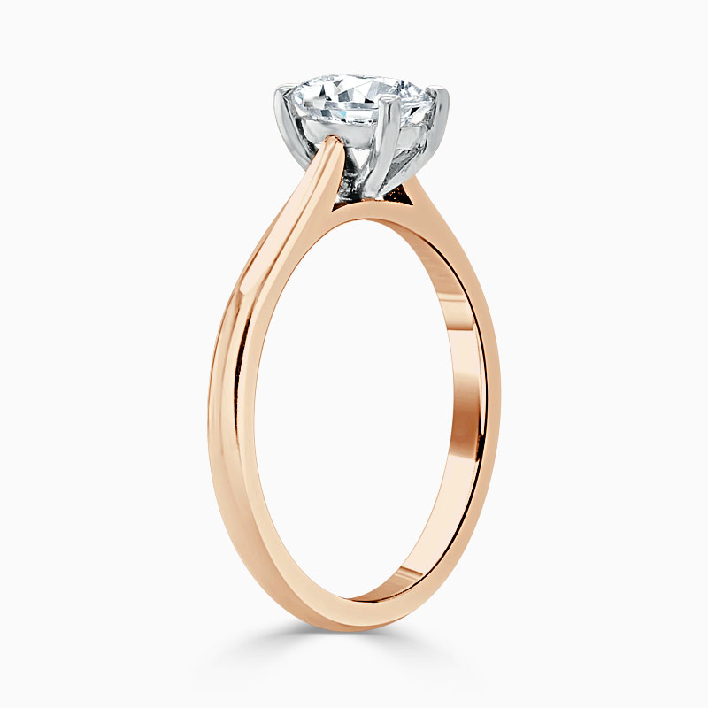 18ct Rose Gold Oval Shape Classic Wedfit Engagement Ring