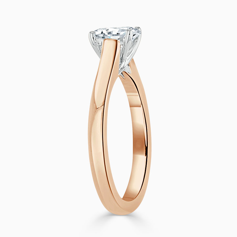 18ct Rose Gold Oval Shape Openset Engagement Ring