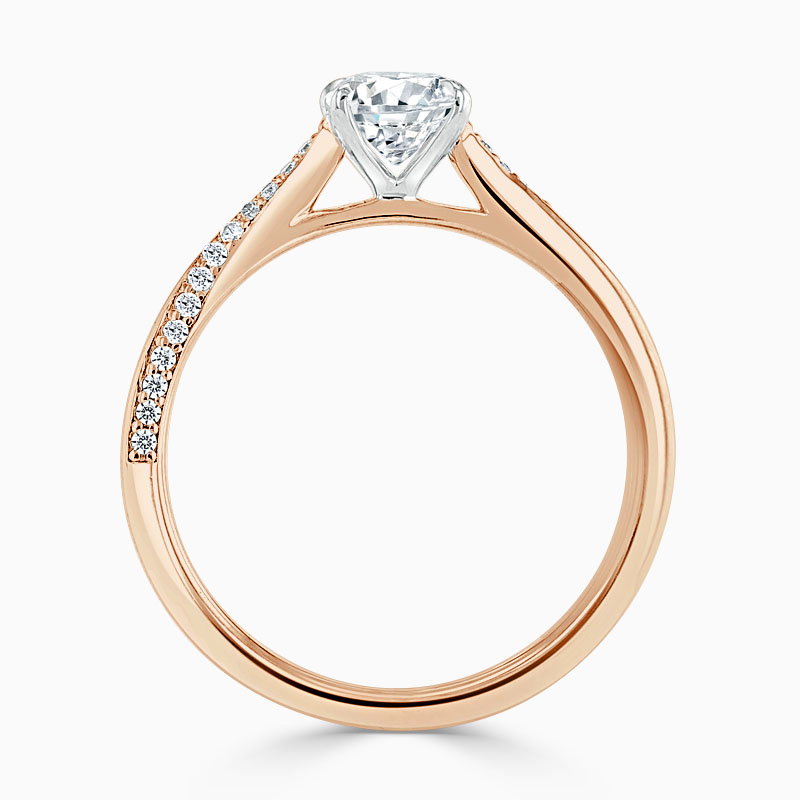 18ct Rose Gold Oval Shape Vortex Engagement Ring