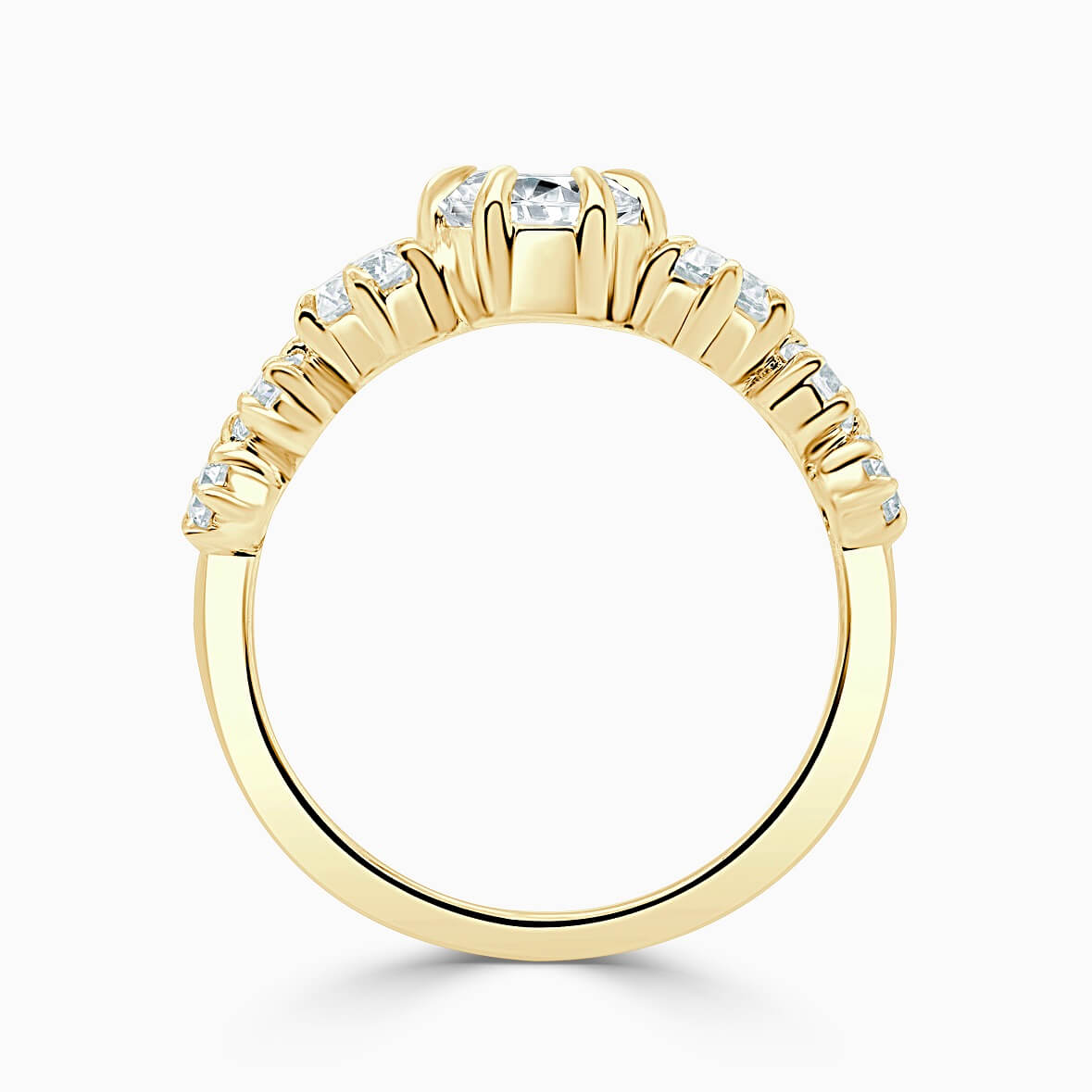 18ct Yellow Gold Round Brilliant 7 Stone Engagement Ring